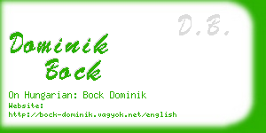 dominik bock business card